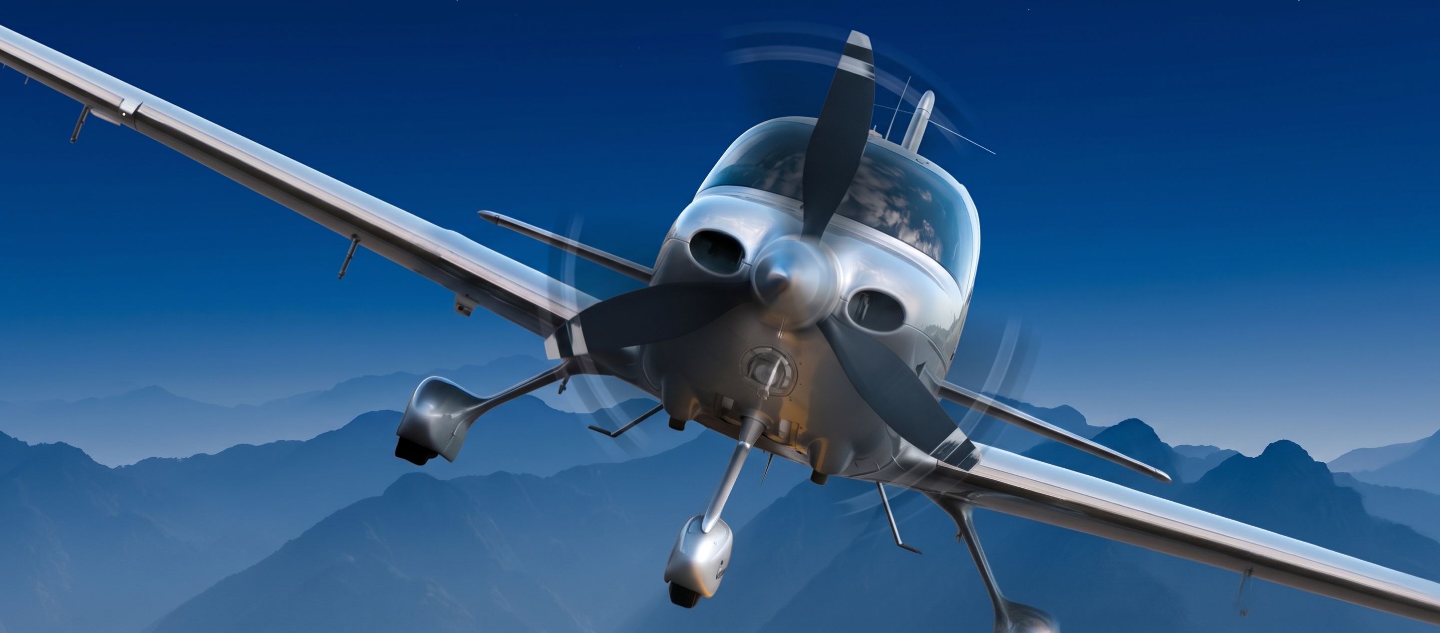 Cirrus SR22 in a turn during a training sortie.